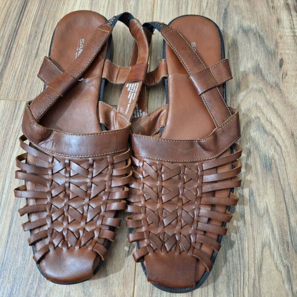 Sandler Womens Browns Leather Sandals 10M